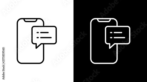 Obraz na płótnie Sms With Icon Set Design