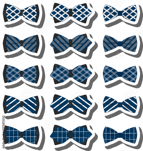 Cuadro en lienzo big colored set ribbon different types, bow tie various size