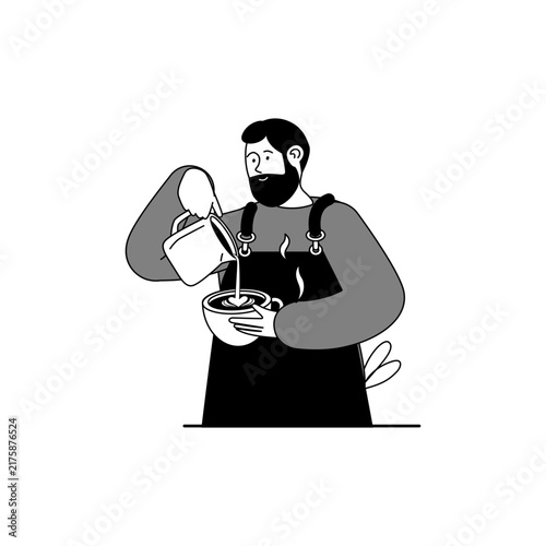 Cafe Handdrawn Outline Concept