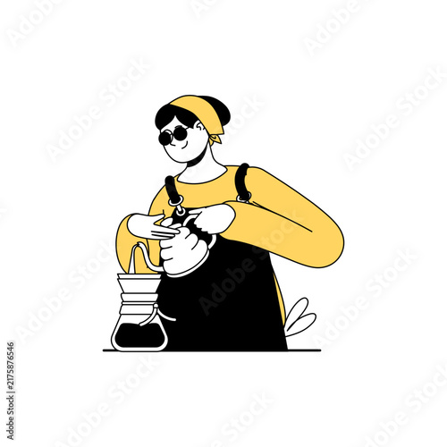 Cafe Handdrawn Outline Concept