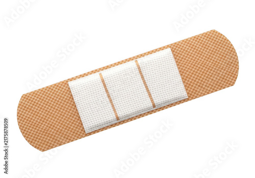 Bild auf Leinwand Medical adhesive bandage with gauze strips