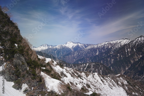 Majestic snow mountains landscape