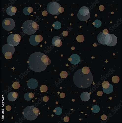 abstract background with circles and stars