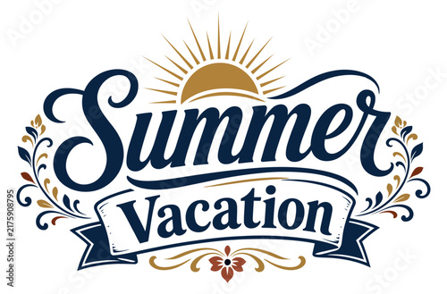 Summer Vacation Tropical Typography