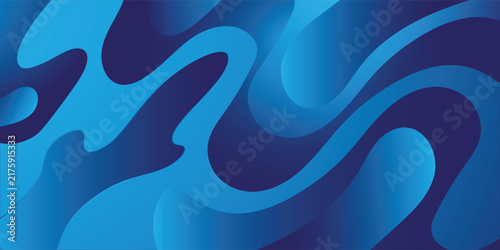 Premium Abstract Fluid Waves in Blue and Cyan with Organic Curves