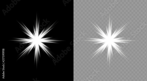 Bild auf Leinwand Dynamic starburst effects a pair of bright radiant explosions with intense light