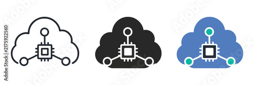 Cloud Computing Network Technology Icon