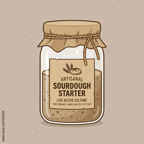 Illustration of a jar labeled 
