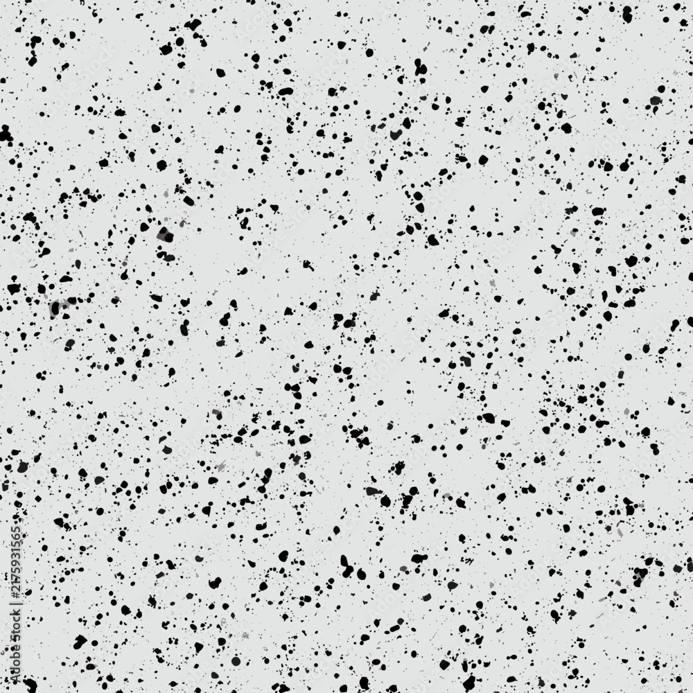 Fototapeta premium Black and white terrazzo texture, abstract grit pattern with scattered splatters. Modern stone surface overlay for interior design, packaging, fashion branding, digital wallpaper and creative backdrop