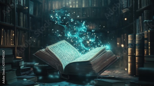Glowing book