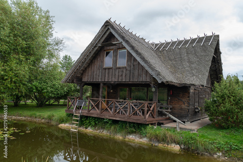 old wooden cottage in saaremaa, estonia, europe