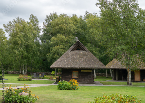 old wooden cottage in saaremaa, estonia, europe