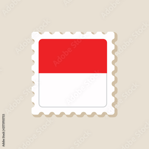 Cuadro en lienzo Indonesia Flag Postage Stamp Icon