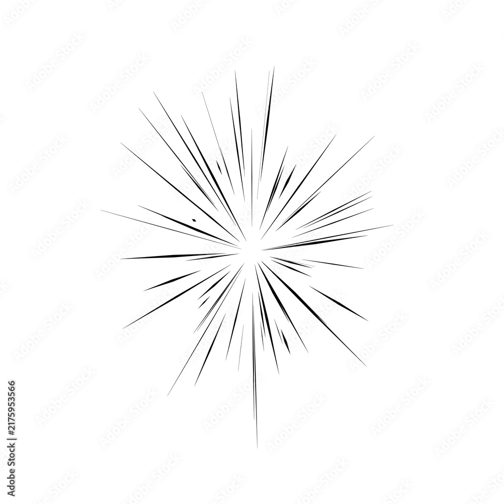 Fototapeta premium Sun Rays Radial Cartoon Background with Bright Rays and Playful Retro Style