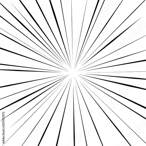 Sun Rays Radial Cartoon Background with Bright Rays and Playful Retro Style