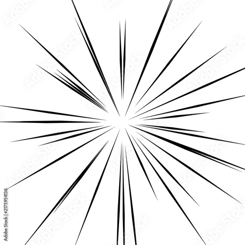 Sun Rays Radial Cartoon Background with Bright Rays and Playful Retro Style
