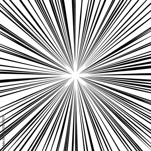 Sun Rays Radial Cartoon Background with Bright Rays and Playful Retro Style