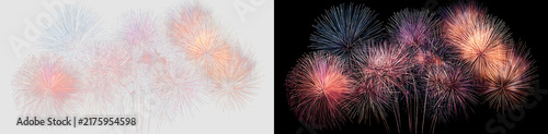 Realistic Sparkling Fireworks Explosion for Event Graphics