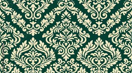 Seamless Victorian Decorative Vector Pattern for Elegant Luxury Home Interior Backgrounds