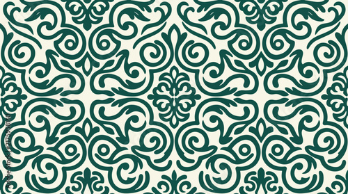 Traditional Royal Floral Victorian Wallpaper Vector with Premium Seamless Ornament Design