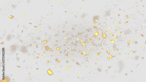 Photography Elegant Golden Confetti Particles Festive Background