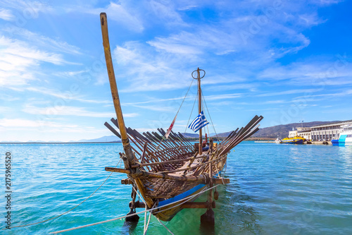 Obraz na plátně Argo ship copy of vessel in port Volos, Greece