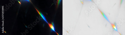 Canvastavla Holographic Prism Glow with Colorful Light Streaks