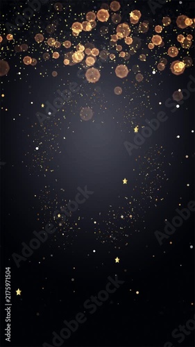 Festive Background with Golden Lights and Glowing Particles For Diwali Festival and Christmas