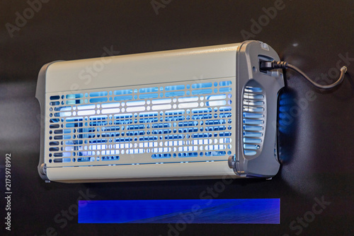 Cuadro en lienzo Blue Neons Lamp Trap Mosquito Killer Electric Insect Control Bugs Zapper Mounted