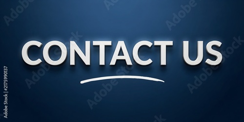 Contact Us Text On Dark Blue Background For Customer Support Communication Business Website And Service