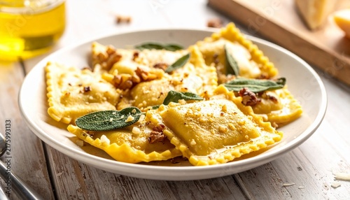 Ravioli mit brauner Butter und Walnüssen