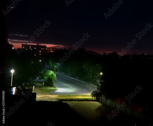time lapse of night city
