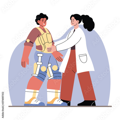 Physiotherapy Vector Illustration EPS File 
