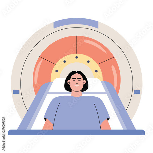MRI Scan Vector Illustration EPS File 