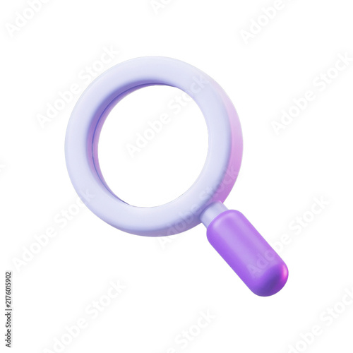 Fotografía Search 3D Icon with Transparent Background