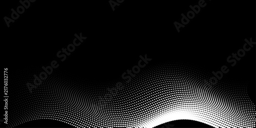 Refined black halftone pattern background. Abstract look, screen tone dots with vintage character. Luxury vector design for advertising, web design and packaging.