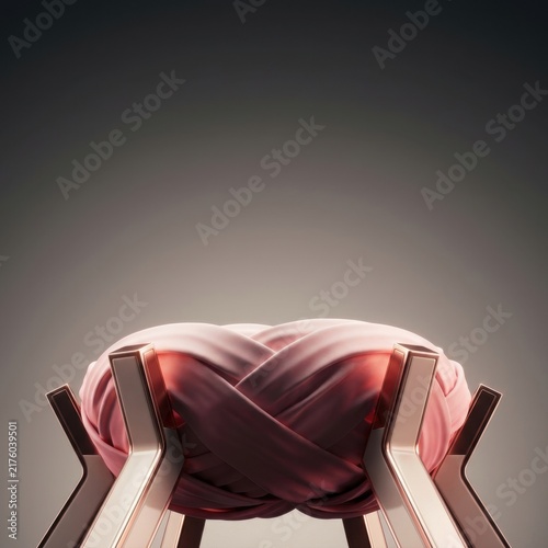 Breast cancer spatial background with ribbon texture for awareness design