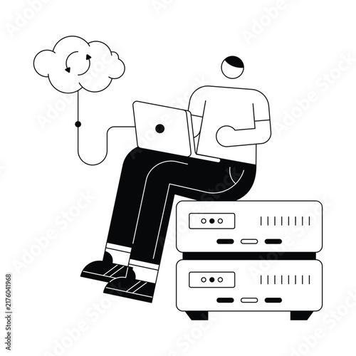 Cloud System Backup Vector Illustration Eps 10 File