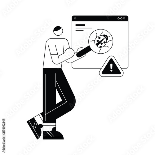 Security Analyst  Vector Illustration Eps 10 File