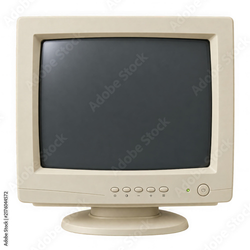 Foto Beige vintage CRT computer monitor