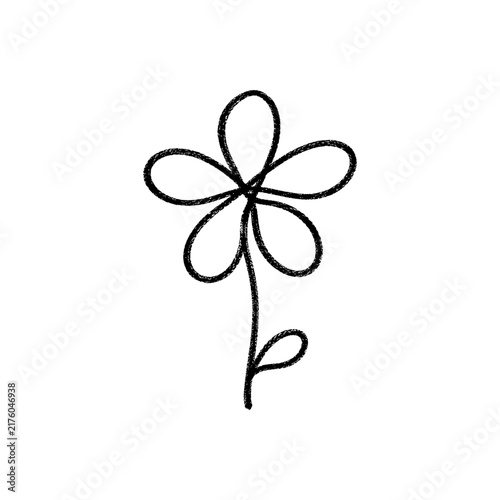 Flower hand drawn icon