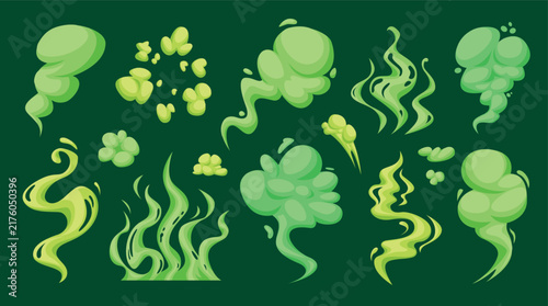 Bild auf Leinwand Green gas smoke