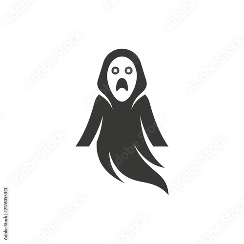 Canvastavla Banshee Screaming Spirit Vector Illustration, Mythical Irish Ghost Woman Wailing