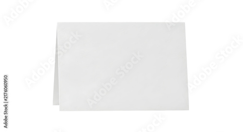 Bild auf Leinwand Blank folded white card mockup for greeting or invitation