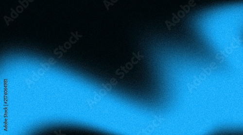 Abstract Vibrant Blue Grainy Gradient Wave on Dark Black Background, Modern Glowing Cyan Aura Fluid Motion Texture for Creative Poster, Cover, and Media Graphic Design