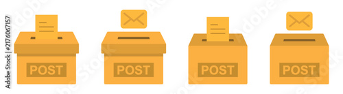 Mail post message box icon illustration
