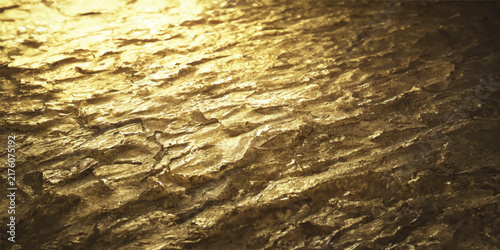Rich Golden Metallic Texture Background with Rough Brushed Surface, Shimmering Industrial Pattern and Premium Luxury Abstract Material