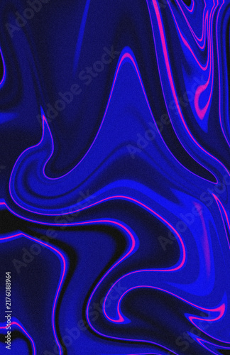 Abstract Liquid Marble Swirl Background in Vibrant Royal Blue and Hot Pink Tones