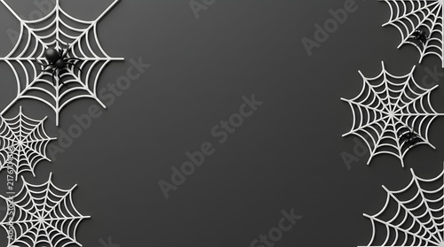 Intricate spider web pattern on dark background seamless texture