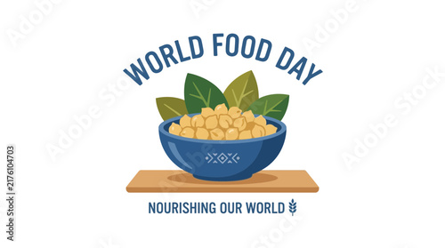 Vector Illustration for Global Food Awareness with Healthy Legume Bowl